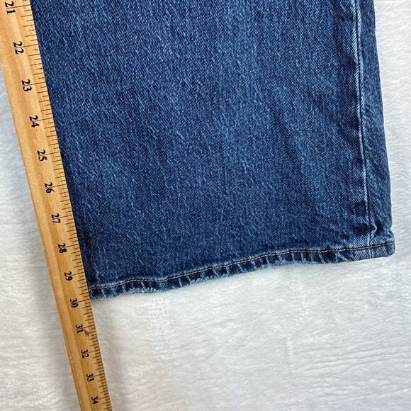 Levi's Womens 30 Distressed Faded 70s High Rise Flare Wide Leg Denim Jeans Big E - Picture 11 of 13